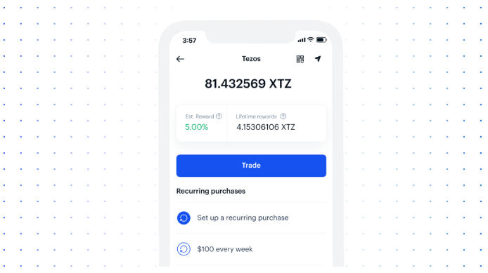Coinbase為散戶提供Tezos質押挖礦，XTZ漲幅達40%