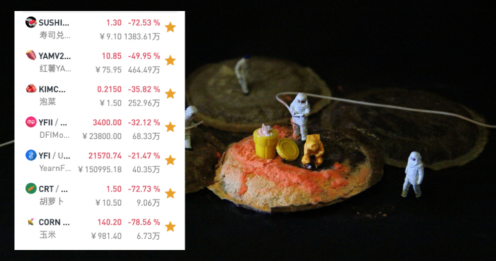 全面暴跌，DeFi 集體食物中毒，要泡沫化了嗎？