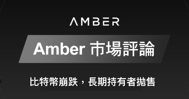 Amber 市場評論｜比特幣崩跌，長期持有者拋售