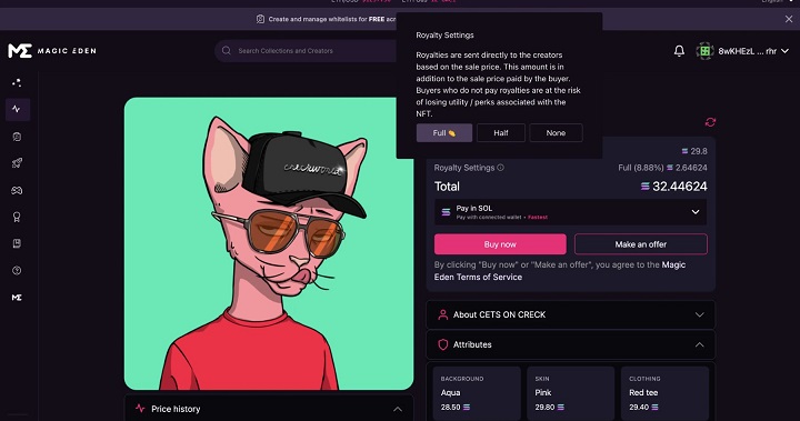 0 版稅趨勢無法擋？Magic Eden 啟用「可選版稅模式」、推出 NFT 升級服務「Boots」