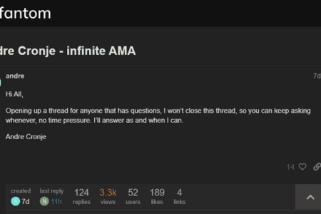 Andre Cronje 對話社群：不要因為我加入而去投資一個項目