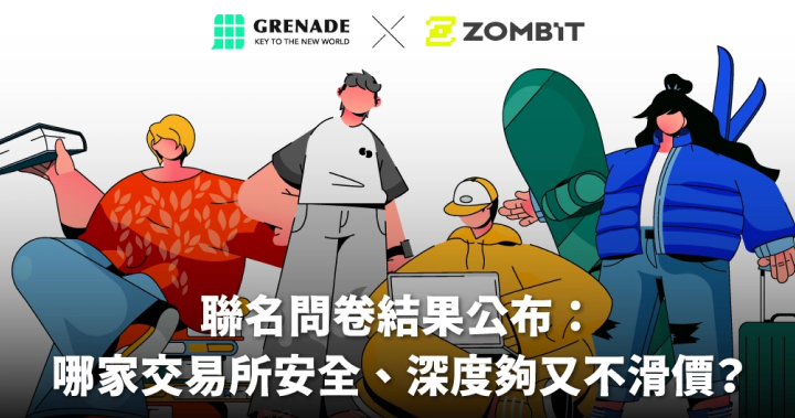 Grenade 與 Zombit 聯名問卷結果公布：哪家交易所安全、深度夠又不滑價？