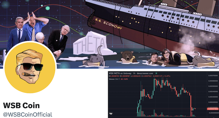 迷因幣 WSB Coin 遭核心成員 Rug pull,過去 24 小時暴跌近 90%!鏈上偵探 ZachXBT 加入追查