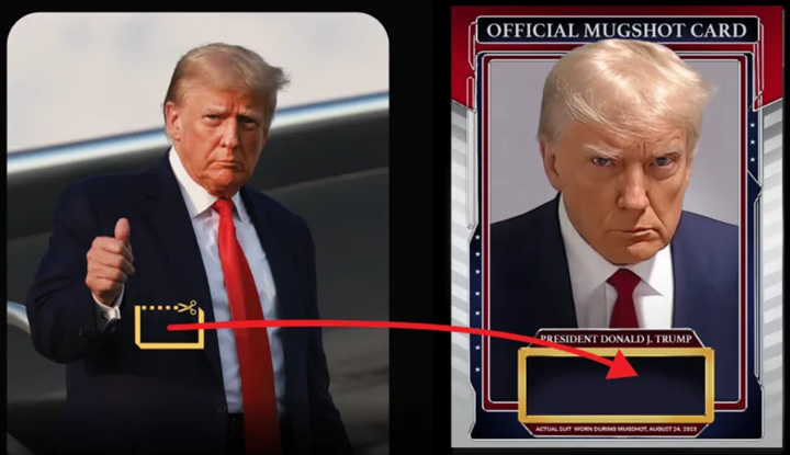 拿「監獄照」當噱頭！川普推出結合實物的新版數位卡牌 NFT