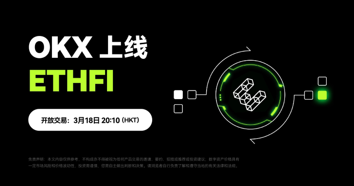 OKX 即將上線 ether.fi（ETHFI）