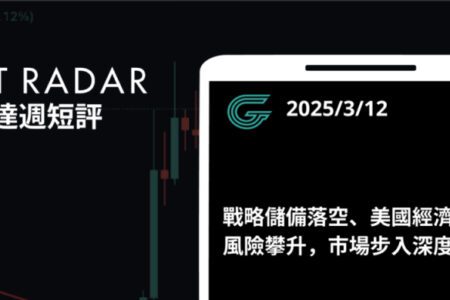 GT Radar 雷達週報 3/12：戰略儲備落空、美國經濟衰退風險攀升，市場步入深度調整