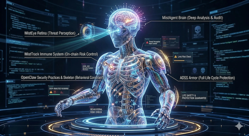 AI 代理熱潮升溫！慢霧發布「數位堡壘」安全框架，防範鏈上攻擊與資產風險